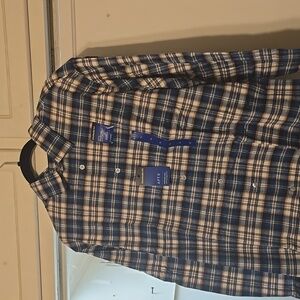 Mens XL APT.9 premier flex super soft flannel design dress shirt